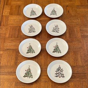 Pottery Barn Christmas in the Country appetizer/dessert plates set of eight